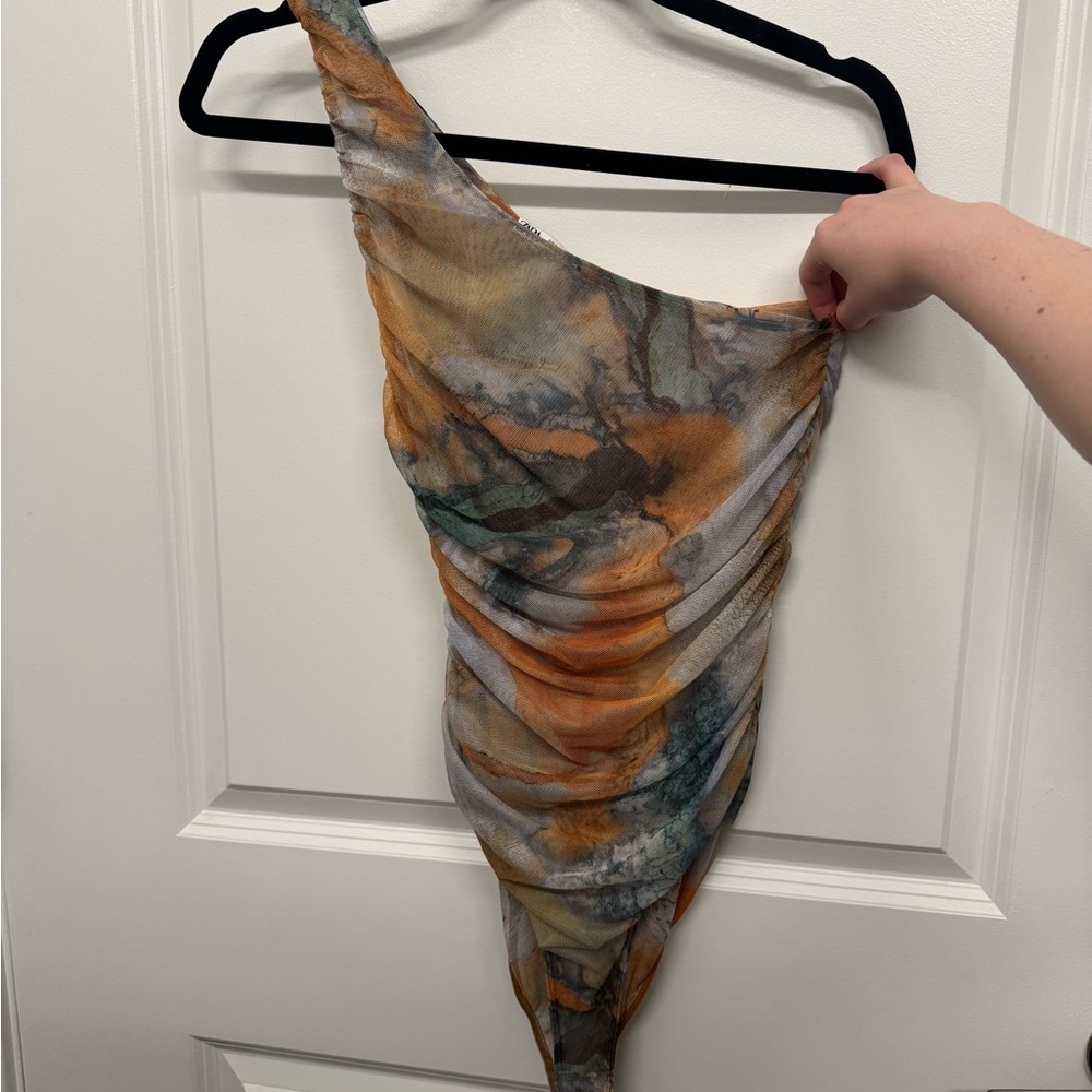 Zara Mesh Bodysuit Multicolored